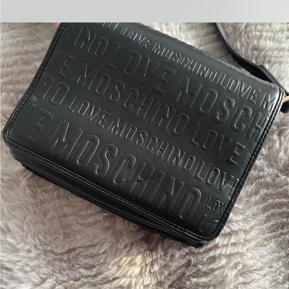 Love Moschino Black Embossed Crossbody Bag